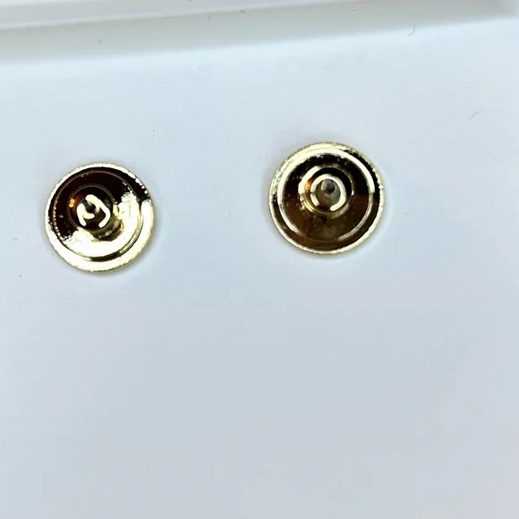 Tory Burch Black and Gold Tortoise Earrings NWT - Picture 9 of 10